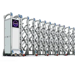 Remote-Control Aluminum Electric Retractable Collapsible Folding Driveway Entrance Gate