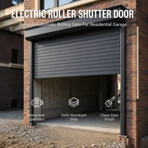 Remote Control Electric Aluminum Rolling Shutter Garage Door for Parking, Home, and Residential Use