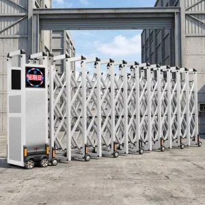Remote-Control Retractable Sliding Security Gate for Warehouses and Libraries