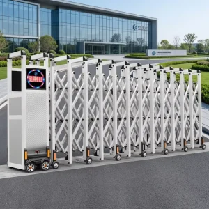 Remote-Control Retractable Sliding Security Gate for Warehouses and Libraries