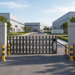 Remote Control Stainless Steel Collapsible Retractable Sliding Gate for Outdoor Use