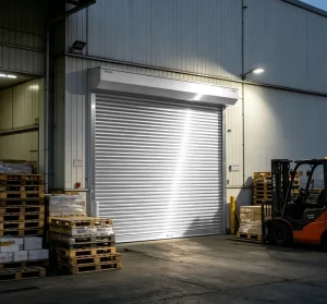 Remote-Controlled Color Steel Insulated Roller Shutter Door, Energy-Saving and Cold-Resistant