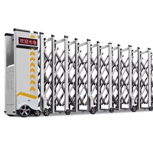 Remote-Controlled Stainless Steel Electric Collapsible Retractable Folding Home Driveway Security Gate