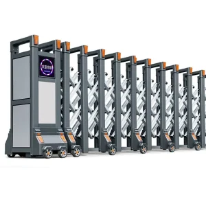 Remote-Operated Stainless Steel Electric Retractable Folding Security Gate for Composite Driveway