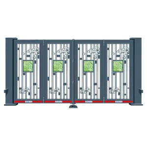 Residential Aluminum Alloy Suspension Folding Retractable Automatic Electric Gate for Country Villas and Yards