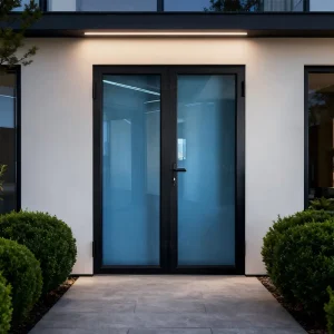 Residential Crittall Door Interior Partition Aluminum Tempered Glass French Entry Casement Doors