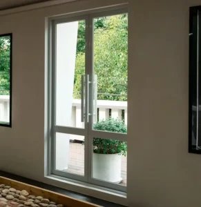 Residential Double Tempered-Glass Aluminum Casement Door, Soundproof, Waterproof, and Windproof