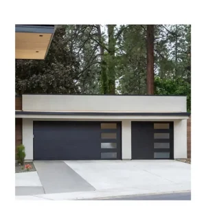 Residential Electric Aluminum Glass Tilt Garage Door with Security, Heat Insulation, and Waterproofing