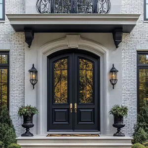 Residential Heavy-Duty Exterior Security Aluminum Entrance Doors, Impact and Soundproof