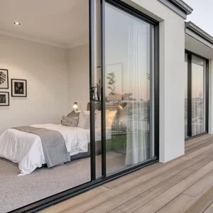 Residential Interior Aluminum Patio Sliding Door Double Glazed With Insulated Glass Durable Alloy Finish Soundproof Sliding Door