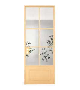 Retro Aluminum Swing Glass Door Kitchen & Bathroom Waterproof Interior Door