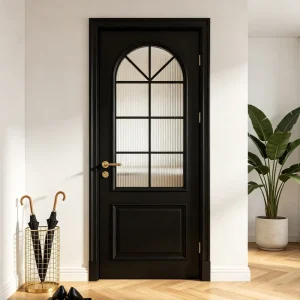 Retro Ironwork Changhong Anti Theft Manual Glass Door French Style Minimalist Bathroom Toilet Shop & Kitchen Doors