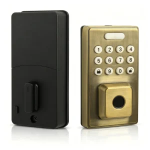Retro Keyless Entry Smart Deadbolt Lock Zinc Alloy Electronic Fingerprint Password Lock Set