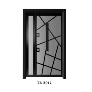 Retro Style Black Wrought Iron Single & Double Door Waterproof Main Entrance Security for Outdoor Use