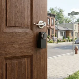 Retrofit Smart Door Lock with Keypad, Remote Control via Tuya App, Cloud Storage and Wood or Aluminum Door Compatibility