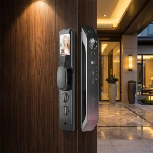 S26 WiFi Smart Door Lock for Wood Aluminum Doors with Cloud and App Control 3D Face ID Fingerprint IC Card Key