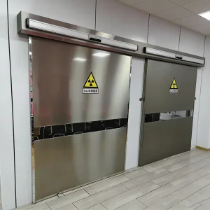 SR QY13 Customized Medical Airtight Radiation Door Stainless Steel Automatic Lead Protection Door