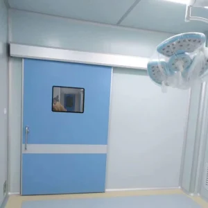 Sealed Automatic Sliding Stainless Steel Double Door, Waterproof and Industrial Hospital Design