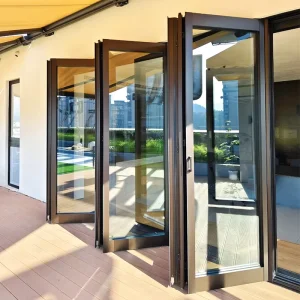 Sealed Waterproof Soundproof Aluminum Folding Door for Villas and Hotels