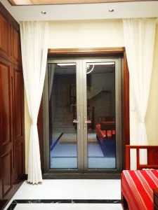 Seamless Welded Casement Door with Germany Hardware Double Glazed Soundproof Swing Door