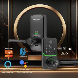 Security Smart Lock WiFi Password RFID IC Card Digital Handle Smart Door Lock