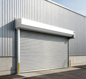 Shock Resistant Color Steel PU Foam Insulated Anti-Theft Electric Rolling Shutter Door for Commercial Plaza