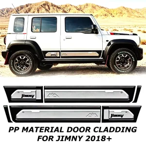 Side Door PP Matte Black Door Protection Molding Trim Panel for Jimny JB74 JB64 4PCS