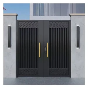 Simple-Style Customized Aluminum Driveway Gate for Courtyard Entrance