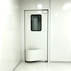 Single Leaf Impact Traffic Swing Door Galvanized Steel Crash Swing Door Thick Rubber Bumper