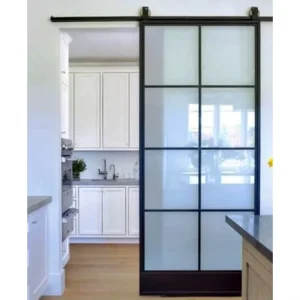 Single-Pane Steel Sliding Barn Glass Door