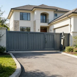 Sliding Aluminum Alloy Gate Modern Courtyard Security Upgrade Easy Installation Sturdy Structure