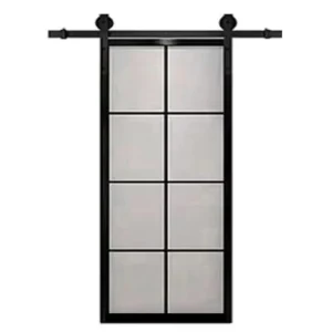 Sliding Barn Door Reeded Moru Glass Panel Hardware Kit And Soft Close Glass Door