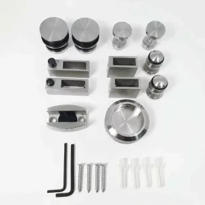 Sliding Door Hardware 304 SS Shower Room Bathroom Glass Door Accessories
