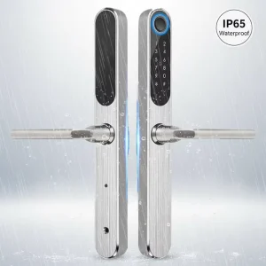 Sliding Door WiFi Smart Lock for Narrow-Frame Aluminum Doors with Stainless Steel Fingerprint and Password Access