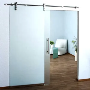 Sliding Glass Accordion Barn Shower Doors with Aluminum Door Hardware