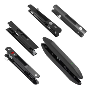 Sliding Glass Door Lock Hardware Hook Aluminum Handle with Key Double-Sided Flush Set Security Pull