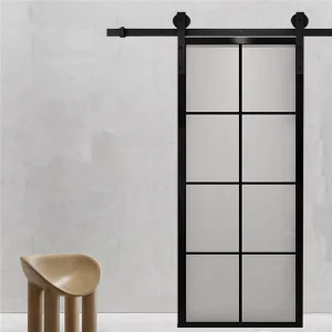 Sliding Glass Door for Living Room With Sliding Barn Door