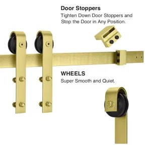 Sliding Rail Barn Door Hardware Kit for Wooden Sliding Doors