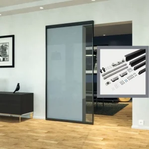 Sliding Roller Partition System Aluminium Frames Invisible Pocket Door Guide Qw 601 Magic Mirror Door