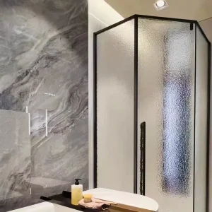 Sliding Shower Door One-Line Screen Modern Design Stainless Steel Frame 8MM Polished Glass Durable Eco-Friendly Easy Clean