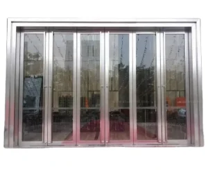 Sliding Tempered Laminated Glass Entry Door