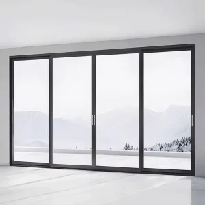 Slim Frame Design 96×80 Patio Balcony Door Exterior Aluminium Partition Door Glass Aluminium Sliding Door