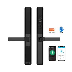 Slim Keyless Smart Lock for Sliding Glass Door with App Control and Biometric Fingerprint Access