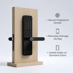 Smart Alloy Door Lock with Fingerprint App Control RFID Cloud Storage for Wood, Steel, and Stainless Steel Doors