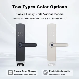 Smart Digital Door Lock Fingerprint Card Keypad WiFi Cloud Storage for Wood Door
