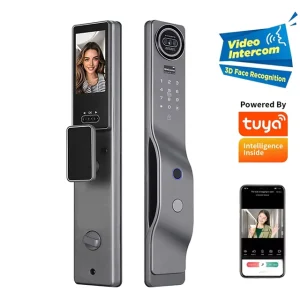 Smart Digital Door Lock with Real-Time Intercom, Palm Vein, 3D Face, Fingerprint and RFID Card Recognition
