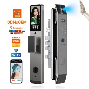 Smart Door Lock with 3D Face Recognition, Camera, Biometric Access and Digital Keypad