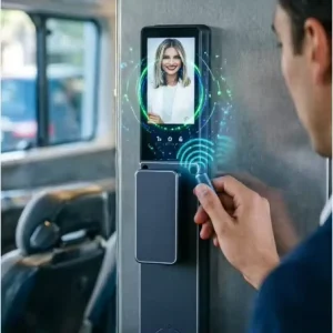 Smart Door Lock with 3D Face Recognition Fingerprint IC Card WiFi App Control HD Camera for Aluminum and Wood Doors