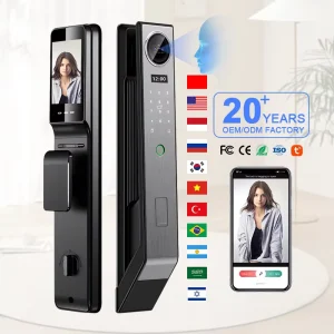 Smart Door Lock with 3D Face and Fingerprint Recognition, App Remote Control