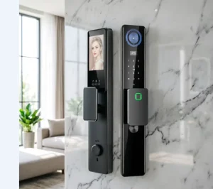 Smart Door Lock with 3D Facial Recognition, Fingerprint, Password, IC Card, Key Access, WiFi Remote Control and HD Camera